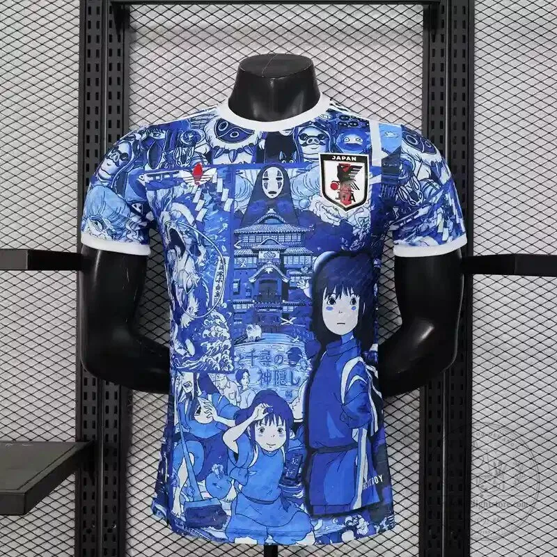 Spirited Away Anime Movie Japan National Football Team Blue Soccer Jersey