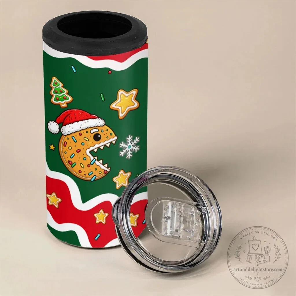 Christmas Gingerbread Cookies Candy Cane Holiday Can Cooler Tumbler 9 Christmas Gingerbread Cookies Candy Cane Holiday Can Cooler Tumbler