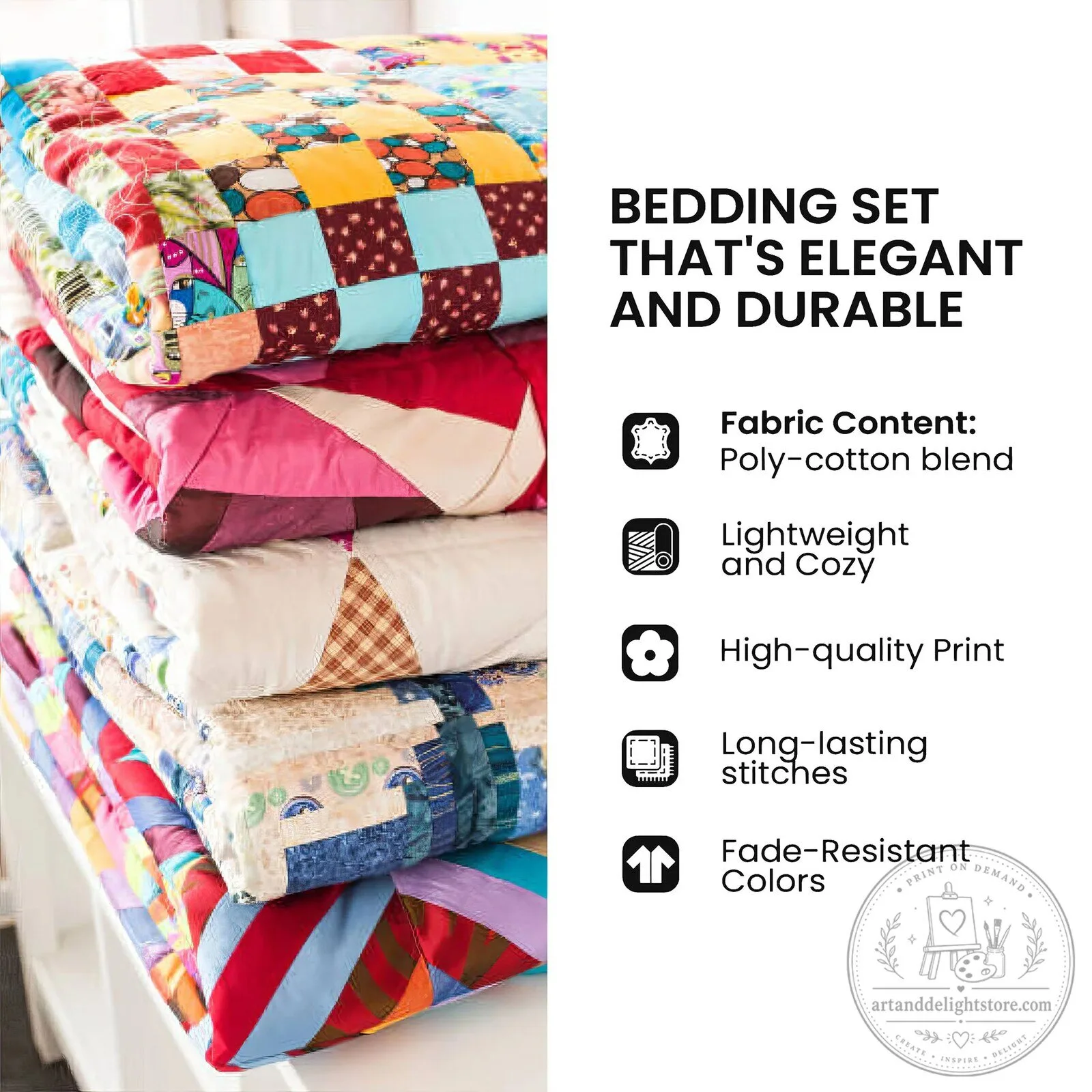 Christmas Village Winter Wonderland Quilted Bedding Set with Lighthouse and Boat 7 Christmas Village Winter Wonderland Quilted Bedding Set with Lighthouse and Boat
