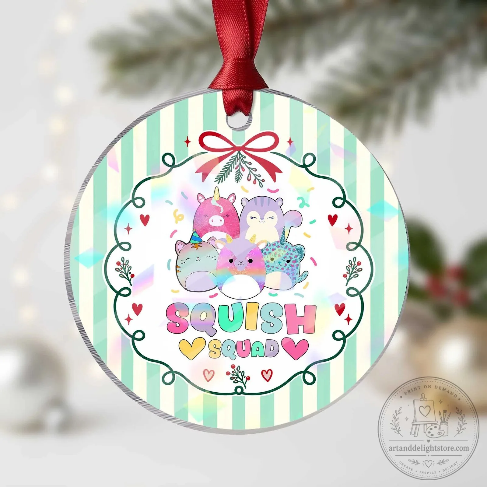 Squishmallows Squish Squad Christmas Tree Ornament