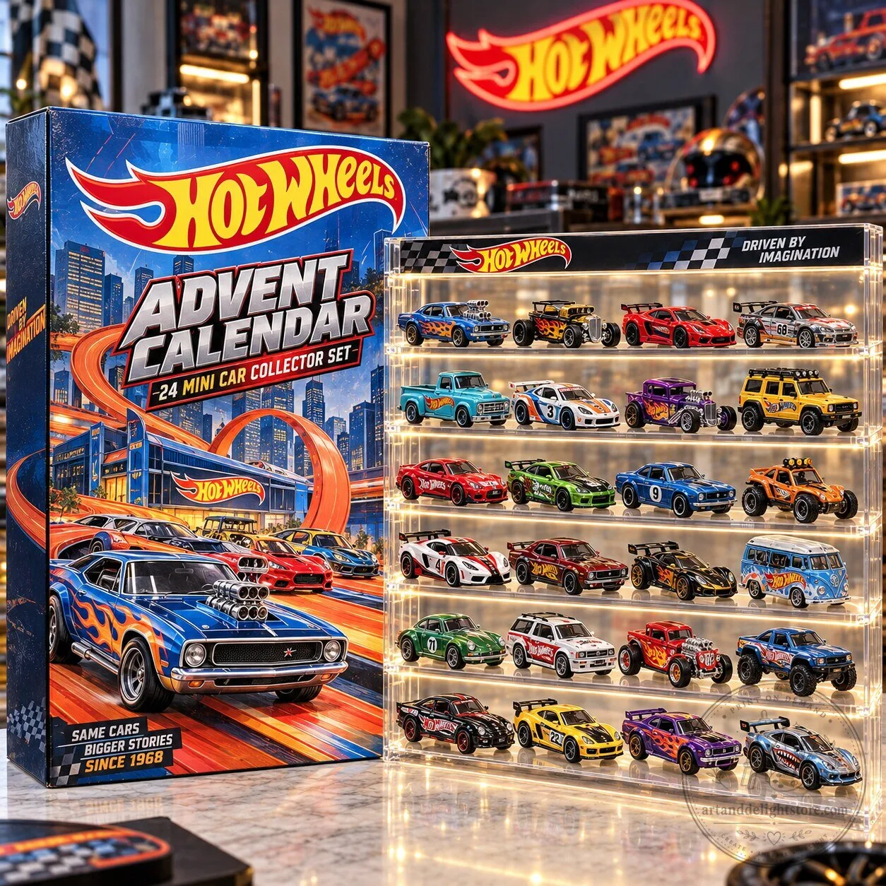 Hot Wheels 24 Mini Car Collector Set Advent Calendar 2D