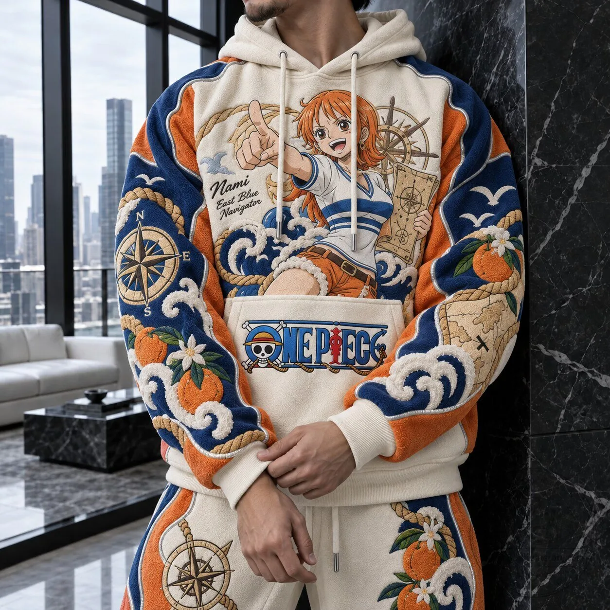 One Piece Nami East Blue Navigator Anime Character Hoodie