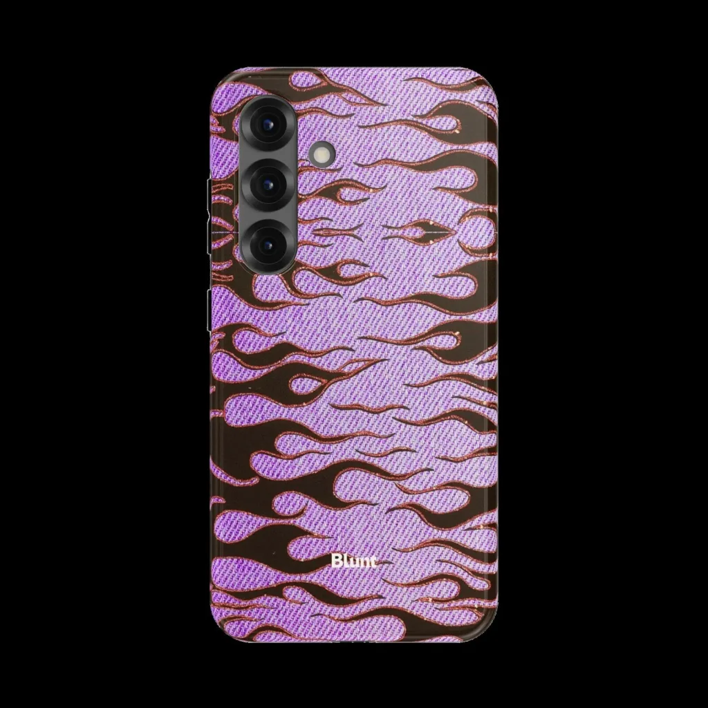 Lilac Blaze Purple Flame Pattern Samsung Galaxy Phone Case Lilac Blaze Purple Flame Pattern Samsung Galaxy Phone Case