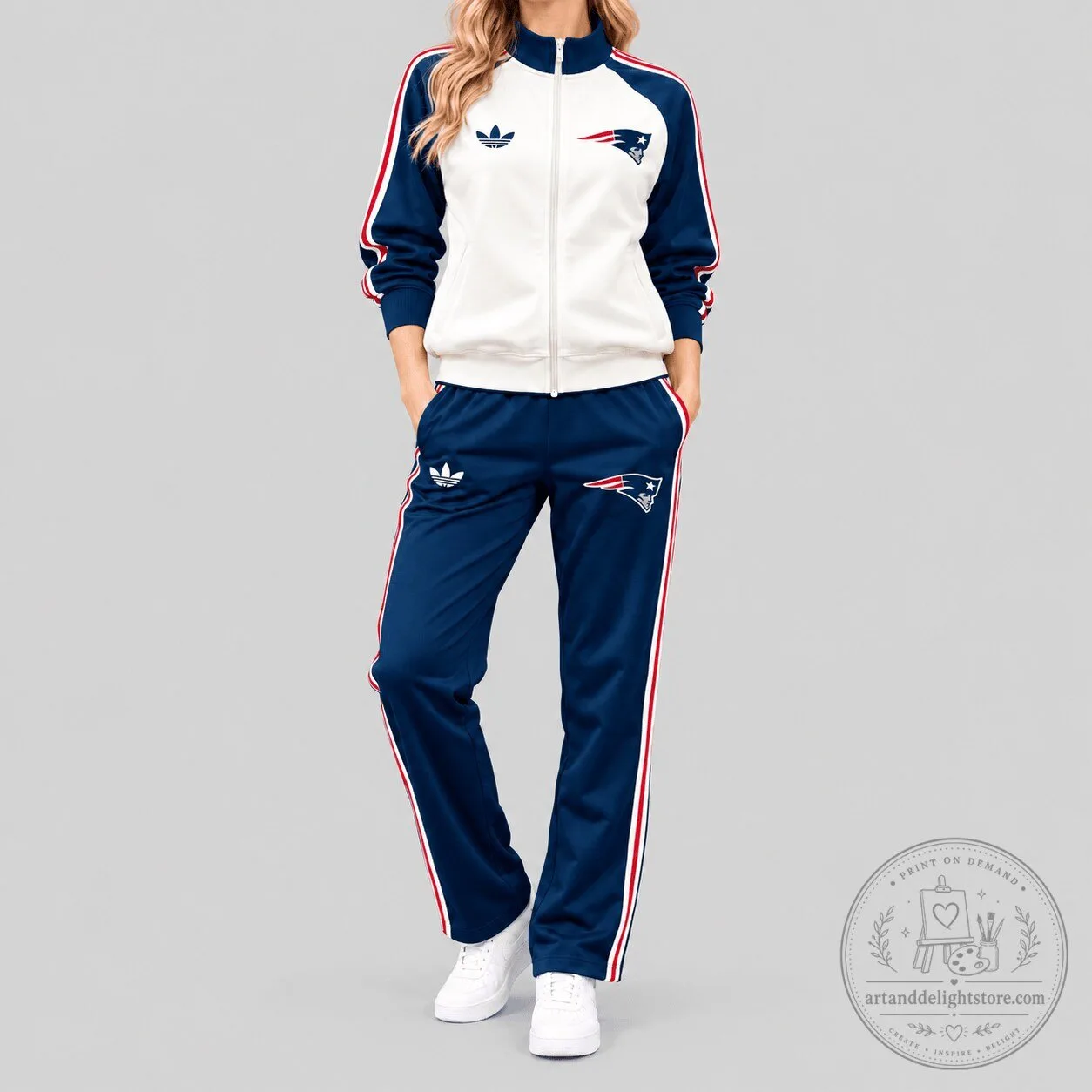 New England Patriots National Football League Retro Track Jacket and Pants Set